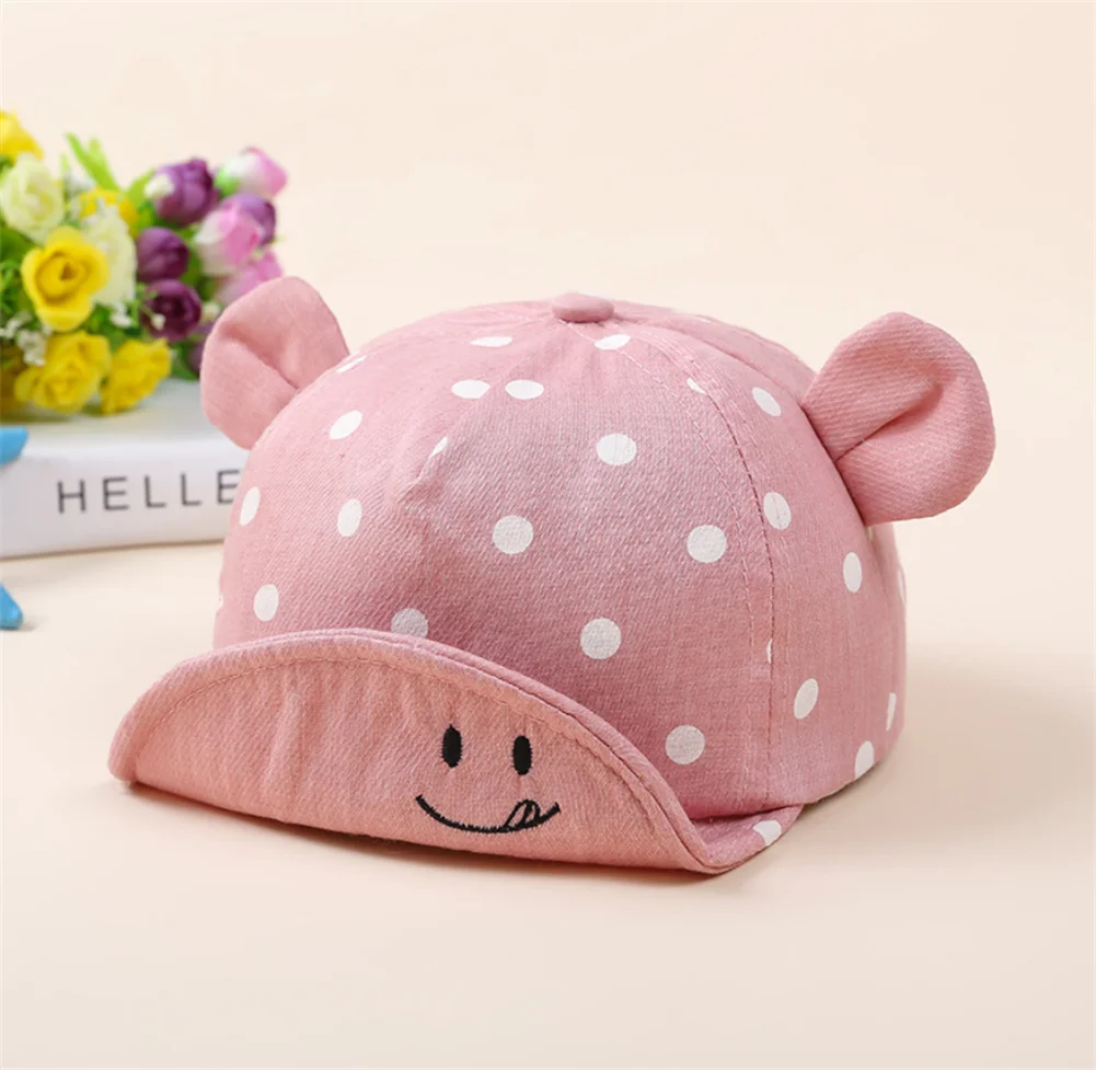 

Baby Kids Sun Hat Cap Boys Girls Baseball Brim Ear Hats Cute 8-20 Months 5 Colors Choose