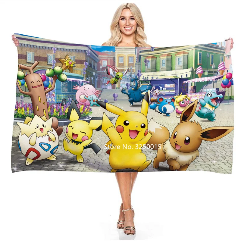 Быстросохнущее пляжное полотенце из микрофибры с 3D-принтом для девочек | Дом и