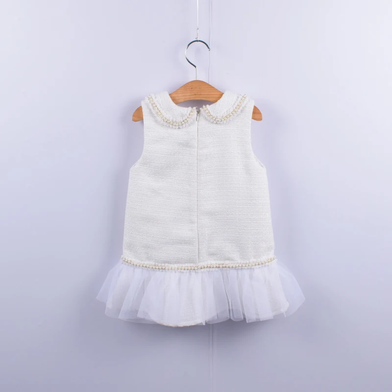 Модное классическое весеннее платье для девочек клетчатое принцессы без рукавов