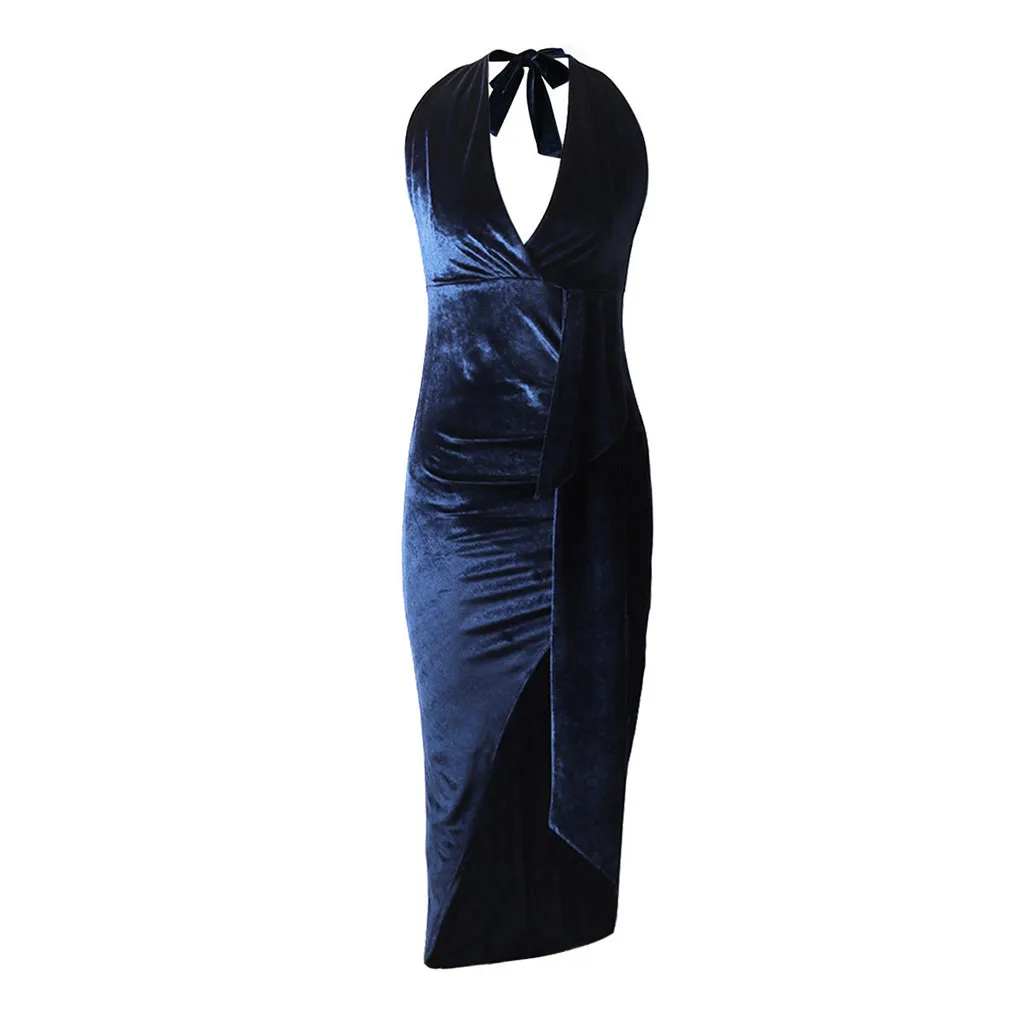 Мода весна 2020 женское платье с глубоким v образным вырезом на шнуровке разрезом