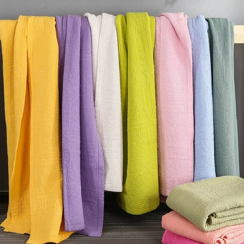 Модное постельное белье хлопковое покрывало 150*200 см однотонное летнее стеганое