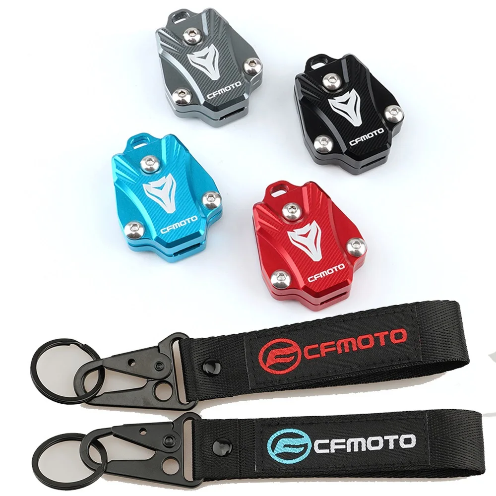 

For CFMOTO CF650 650NK 400NK 250NK 400GT 650MT Motorcycle Accessories Key Case Protective Cover & Embroidery Keychain Key Ring