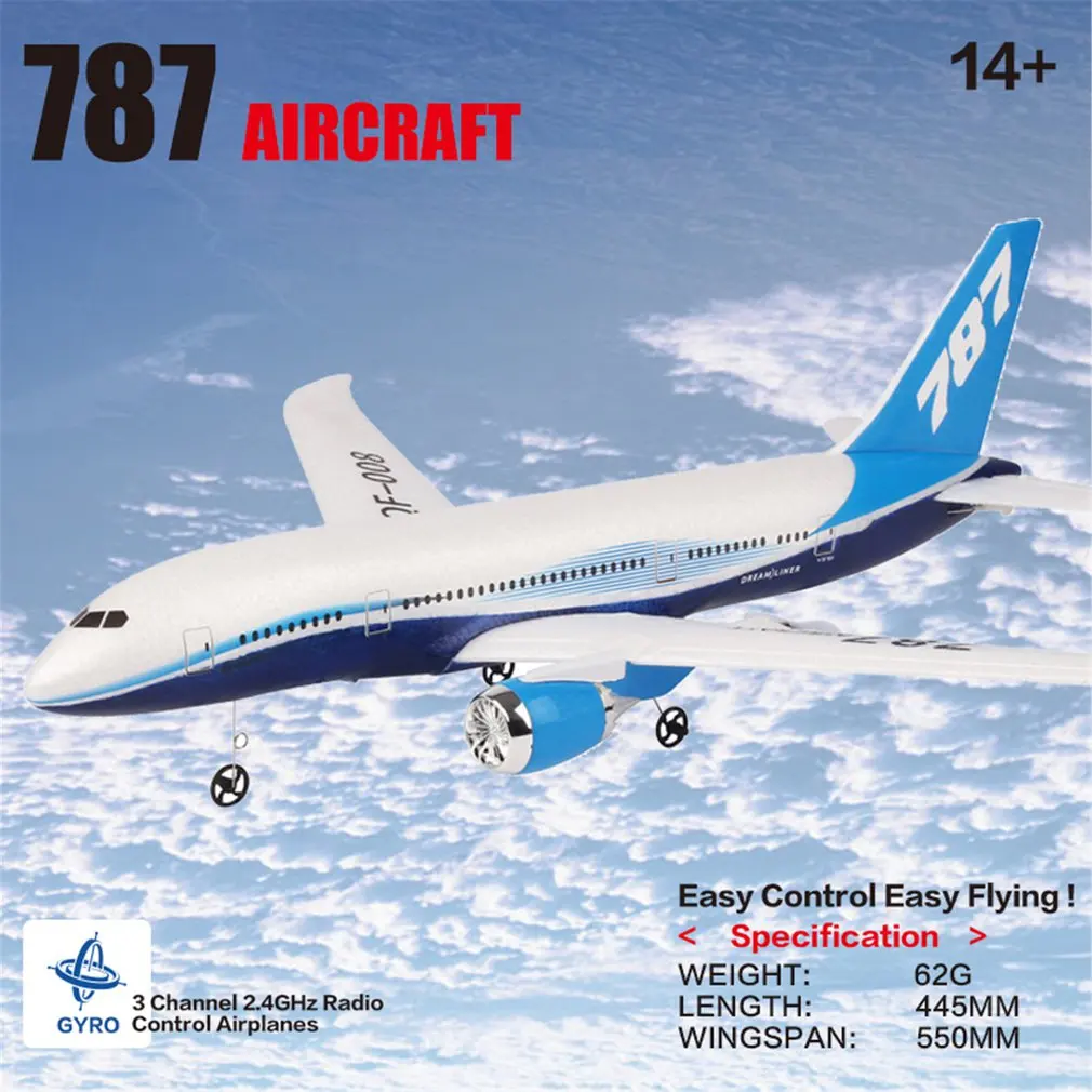 DIY пульт дистанционного управления Самолет EPP RC Drone Boeing 787 2 4G 3Ch самолет с