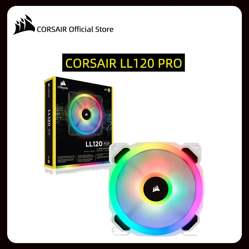 

Corsair LL Series LL120 RGB 120 мм двойная световая петля RGB LED PWM вентилятор 3 шт. с светильник кой узла Pro (CO-9050072-WW)