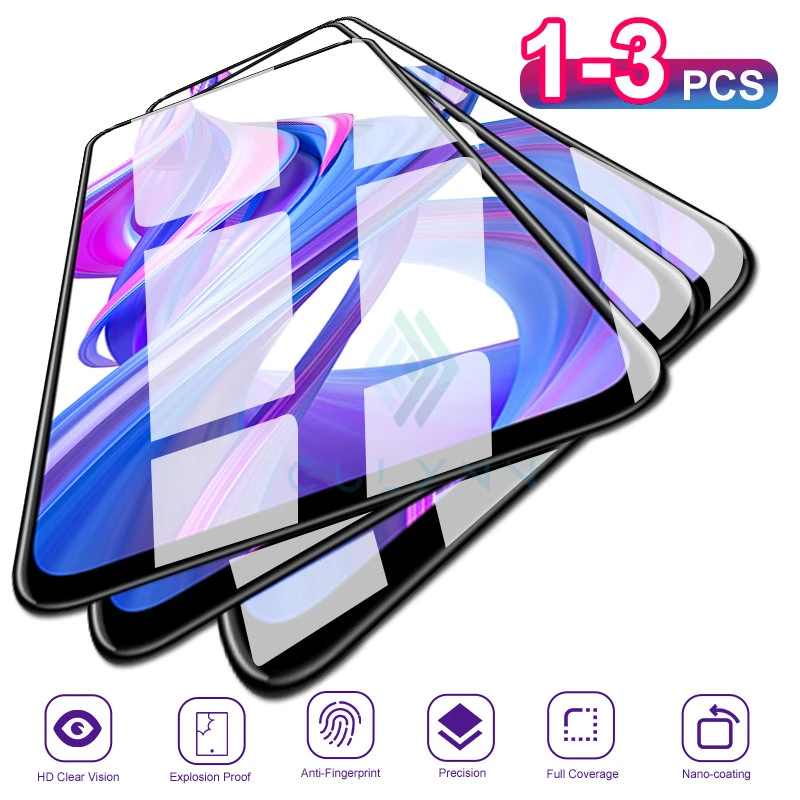 

1-3 Pcs Protective Glass on the For Honor 20 Lite Pro Screen Protector For Honor 9X 8X 8C 8A 8S 9i 10i 20i Tempered Glass Film