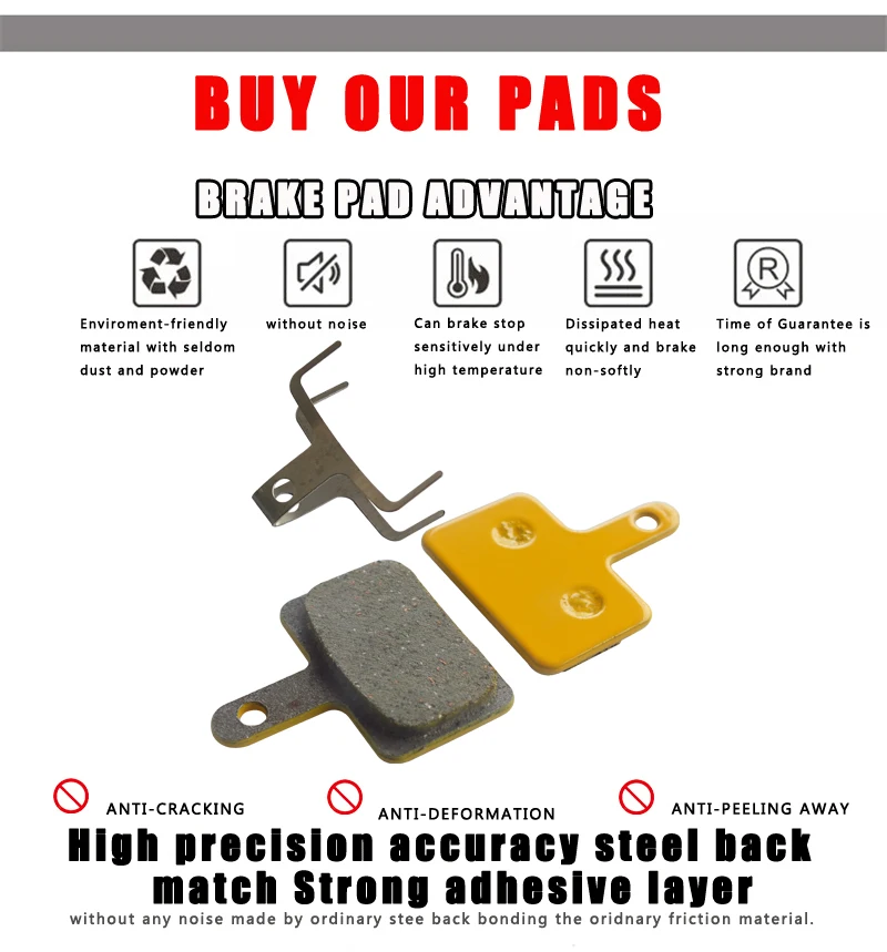 4 пары керамических дисковых тормозных колодок для велосипеда SHIMANO Orion/auрига Pro M375