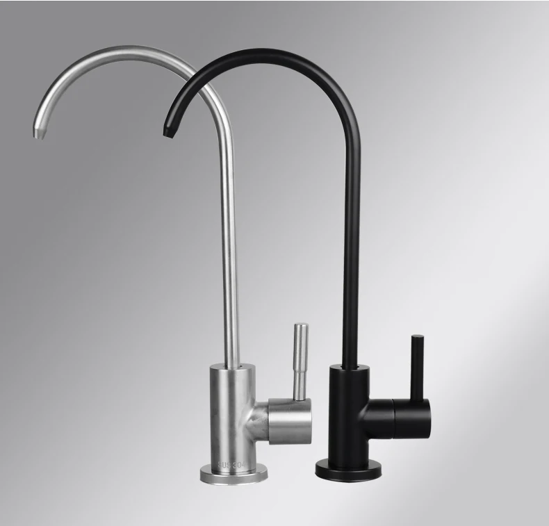 

CN Matte Black Direct Drinking Faucets Stainless Steel Kitchen Tap For Anti-Osmosis Purifier Water And Kitchen Sink Faucet
