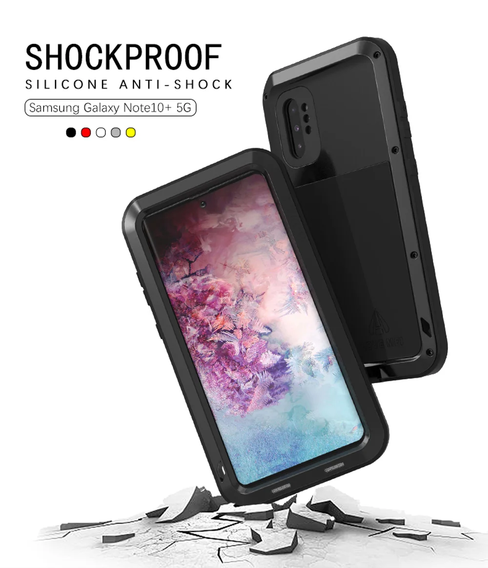 LOVE MEI Powerful Phone Case For Samsung Galaxy Note10 Note 10 Plus 5G Cover Heavy Duty Silicone TPU Hard Metal Back | Мобильные