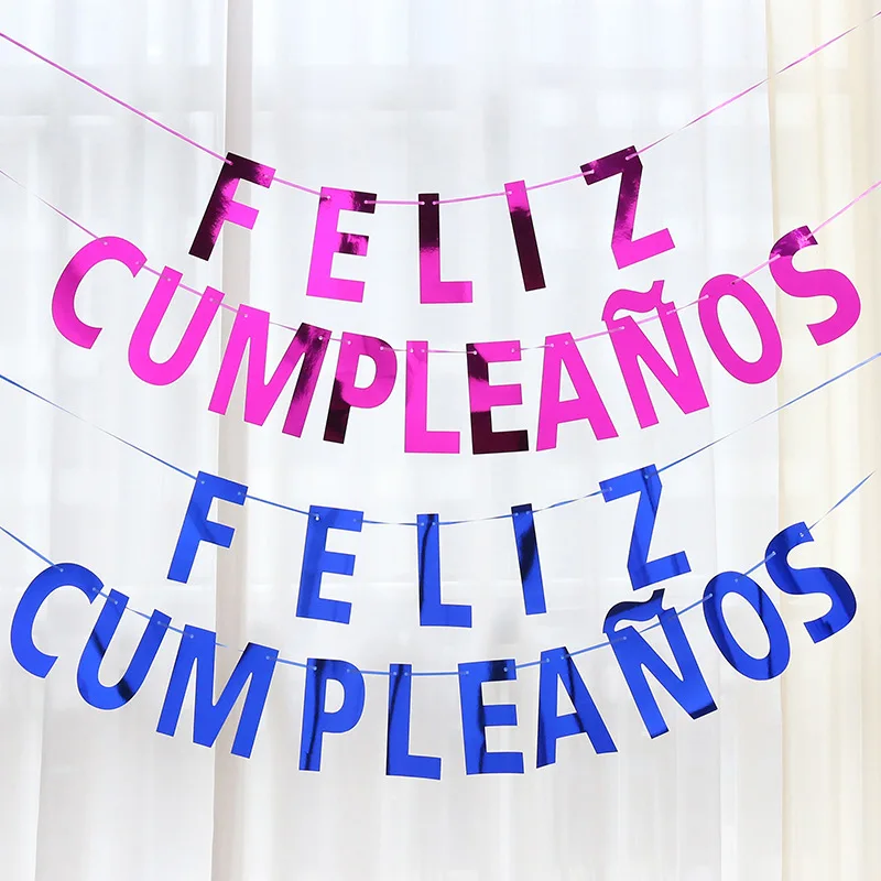 

Украшение для дня рождения Feliz Cumpleanos, зеркало для испанской вечеринки в честь Дня Рождения, фотография дня рождения, декоративный баннер