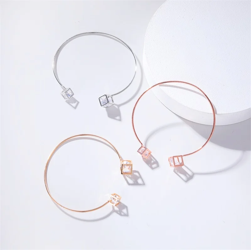 Позолоченные простые металлические циркониевые Звездные сверкающие