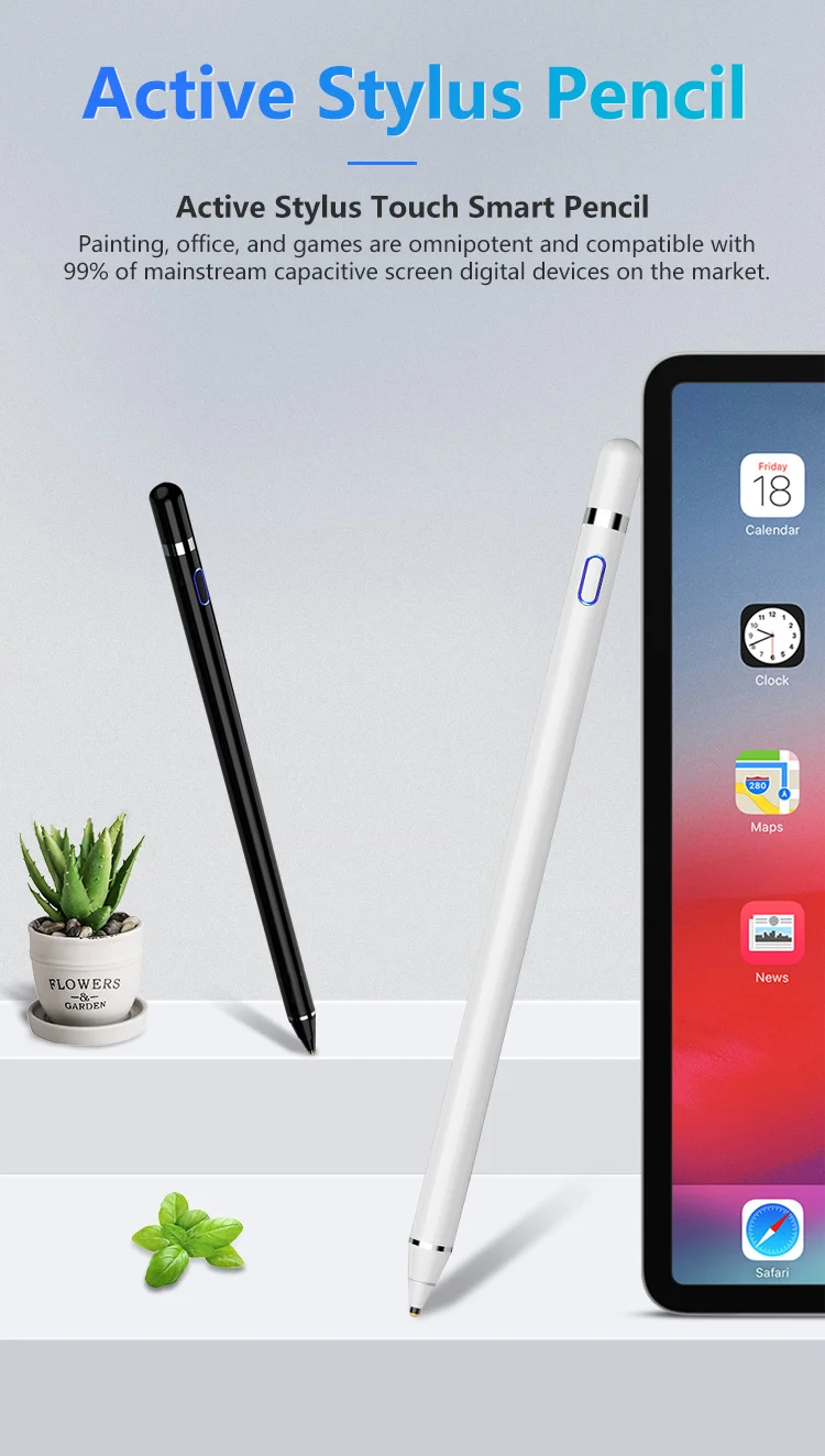 Универсальный стилус для iPad планшета мобильный телефон емкостный экран Стилус для iPhone huawei Xiaomi планшеты с зарядкой