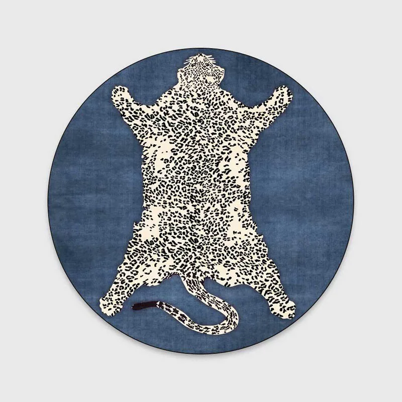 Ковер с принтом Тигра для гостиной современные круглые коврики спальни