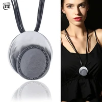crystal pendant necklace for women sweater chain long 925 silver necklace statement jewelry fashion accessories gift wholesale