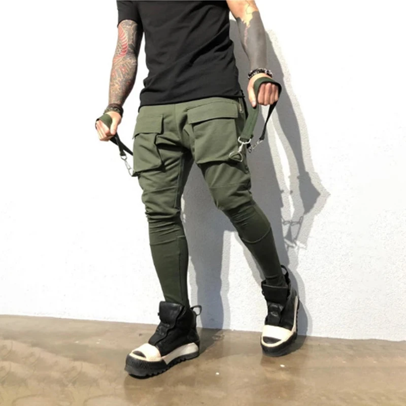 Уличная одежда мужские повседневные штаны брюки с карманами хип-хоп джоггеры