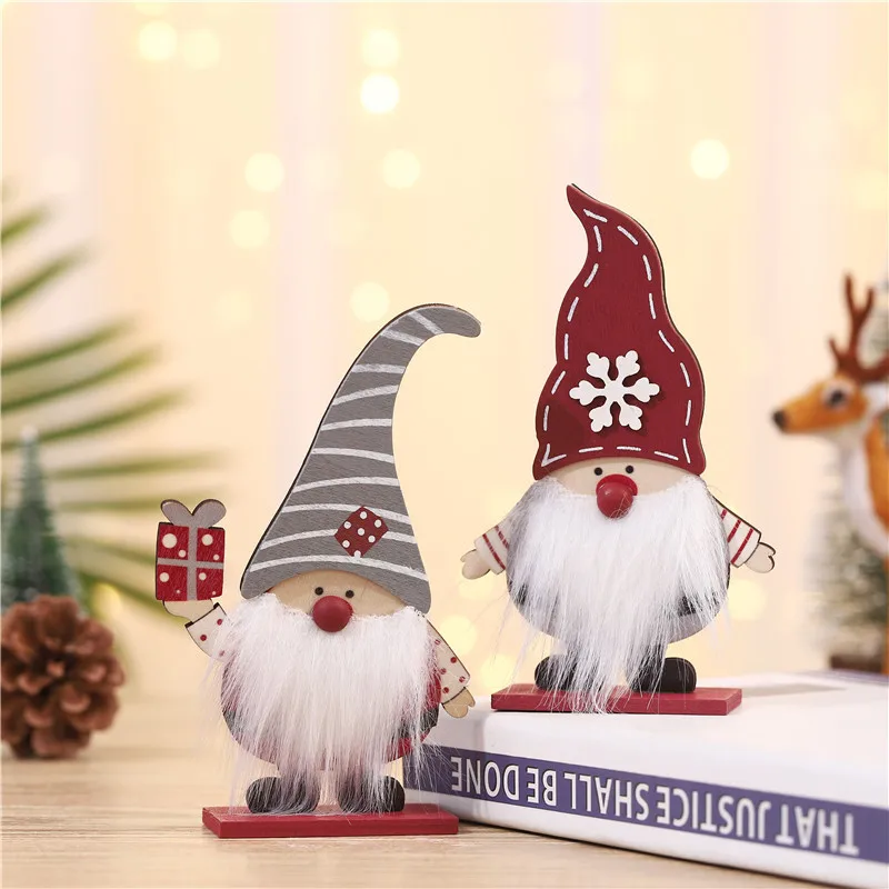 

Forest Old Man Standing Desktop Decoration Wooden Christmas Decorations Party Party Santa Decorations