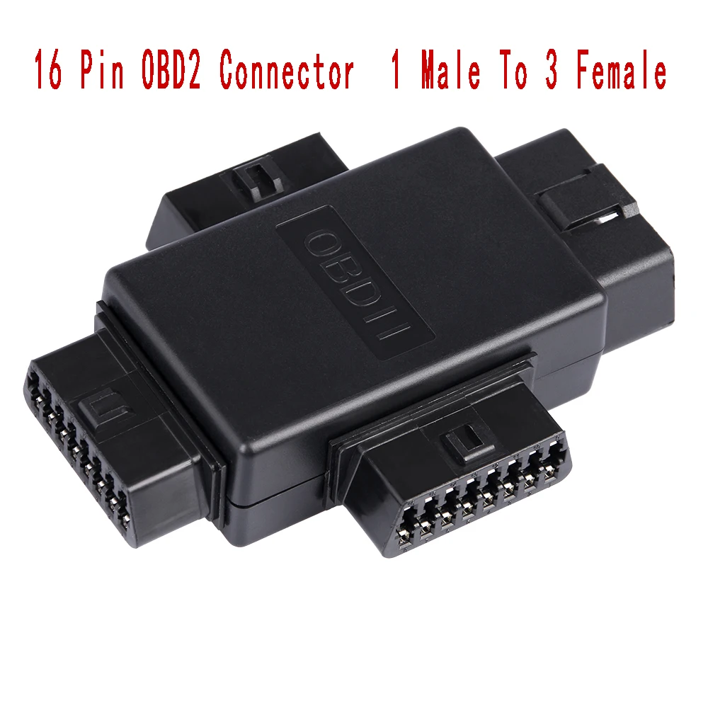 16 Pin OBD2 Автомобильная Соединительная заглушка 1 штекер до 3 Женский ELM327 многофункциональный разъем диагностические кабели инструмент автомобильный Соединительный адаптер