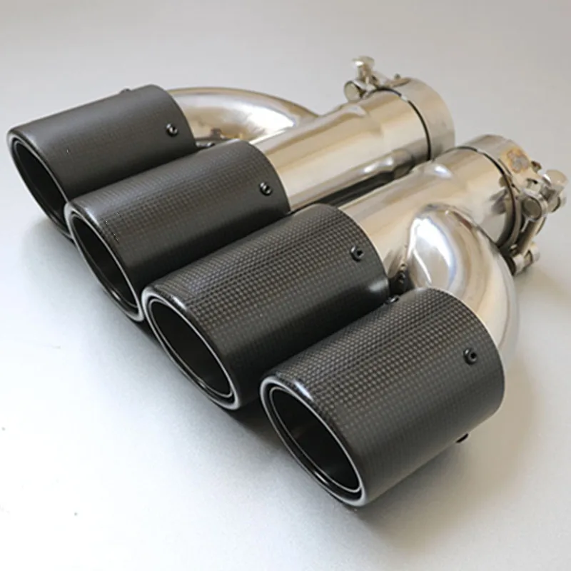 Автомобильная выхлопная труба модель H углеродные выхлопные трубы двойные