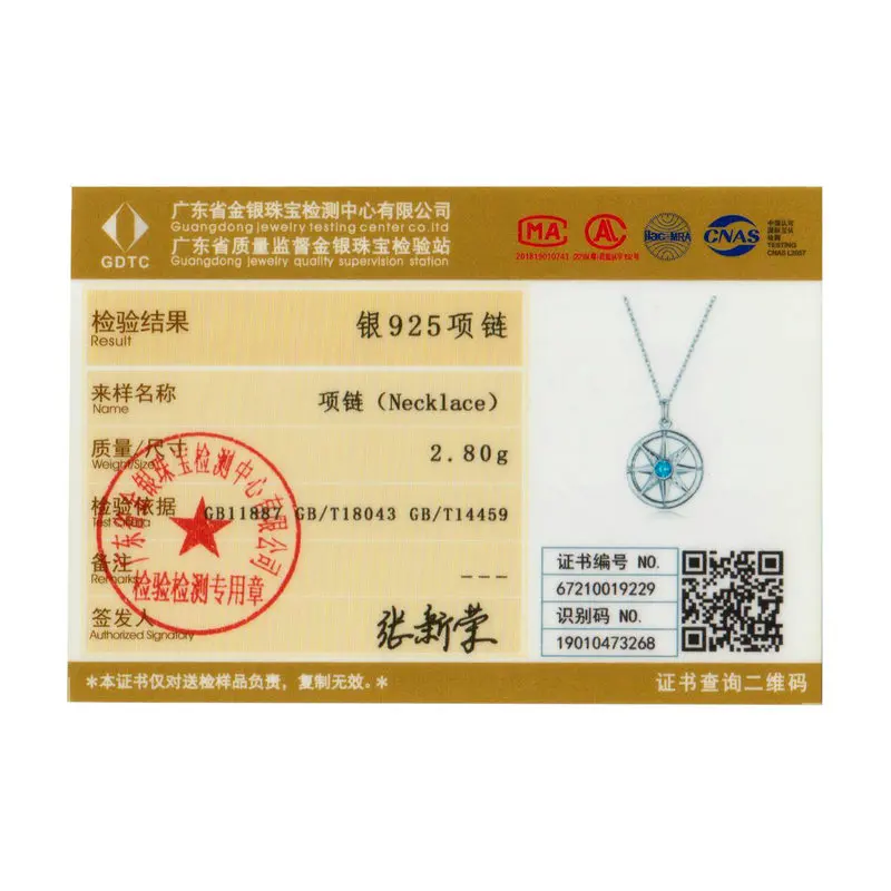 

bamoer Authentic Silver Compass Necklace 925 Sterling Silver for Women Love Pendant Necklaces Gift for Girl Fine Jewelry BSN217