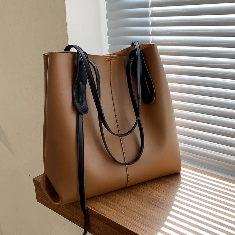 

High-quality Ladies Retro Large-capacity Bags 2021 New Women's Bags Fashion Trend Shoulder Bag Casual Tote Bucket Bag Women