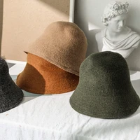 2021 panama warm winter womens bucket hat winter warm fishing caps fashion for black cap high quality autumn women flat top hats