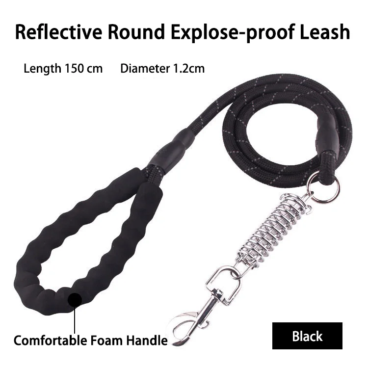 Толстый нейлоновый пружинный взрывозащищенный поводок для питомцев