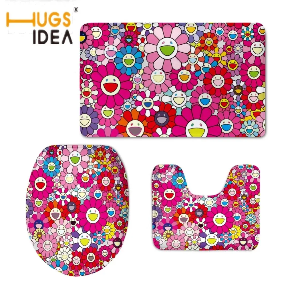 HUGSIDEA модные чехлы на сиденья унитаза с 3D принтом черепов комплект из 3 предметов