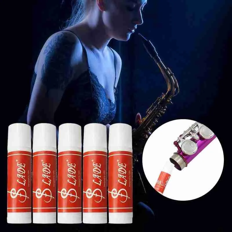 

5 Tubes Saxophone Cork Grease Lubricant Flute Clarinet Instrument Applied Cork Fingers Without Accessories Musical Paste W3K8
