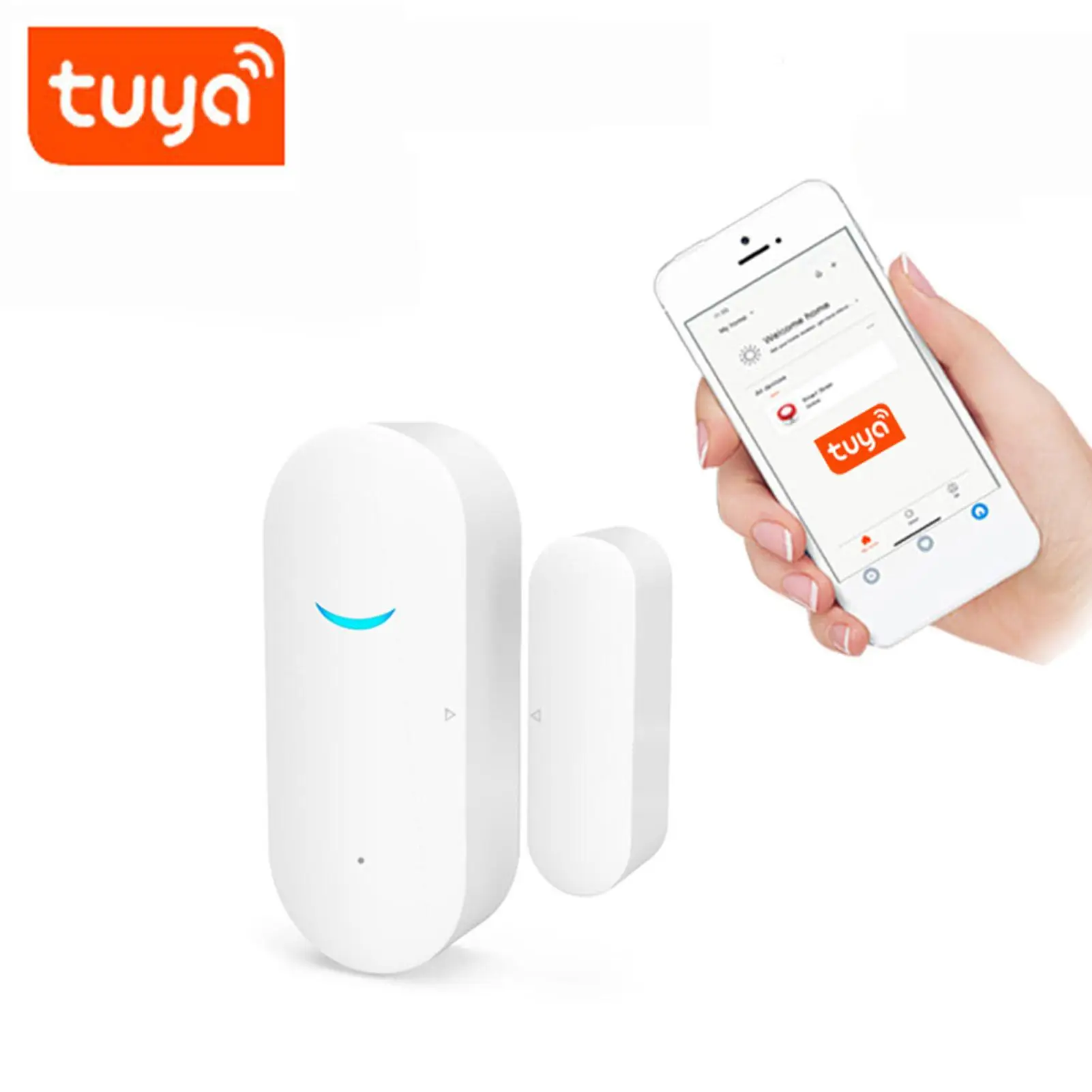 

Smart WiFi Door Sensor Tuya Door Open / Closed Wireless Independent Detectors Wifi app Notification Alert Security Alarm