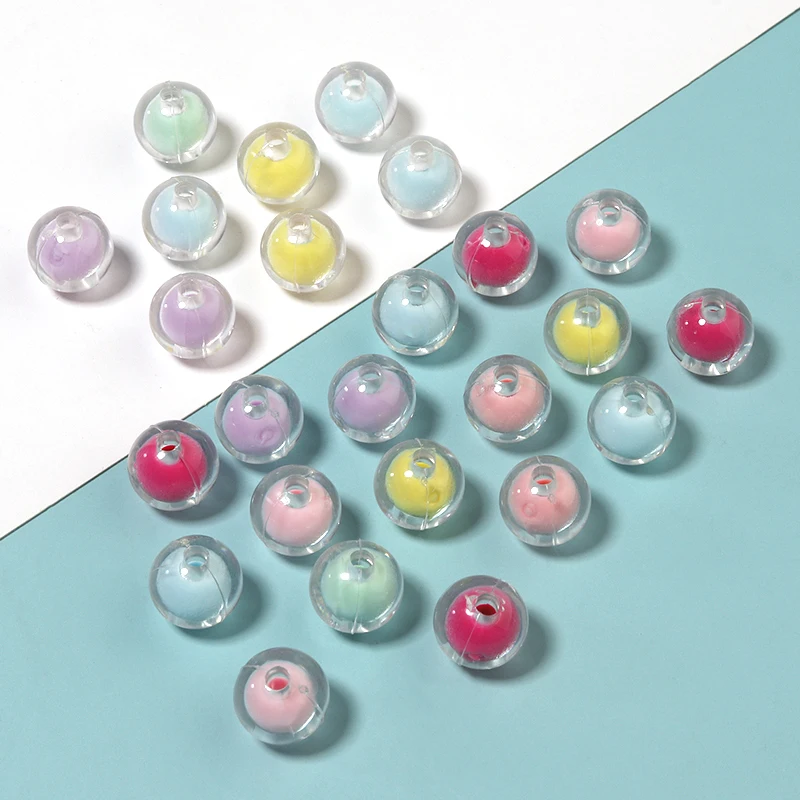 

Linsoir round Acrylic beads 10mm 100pcs/Lots candy color for jewelry making bracelets for child mix color pandora bracelet