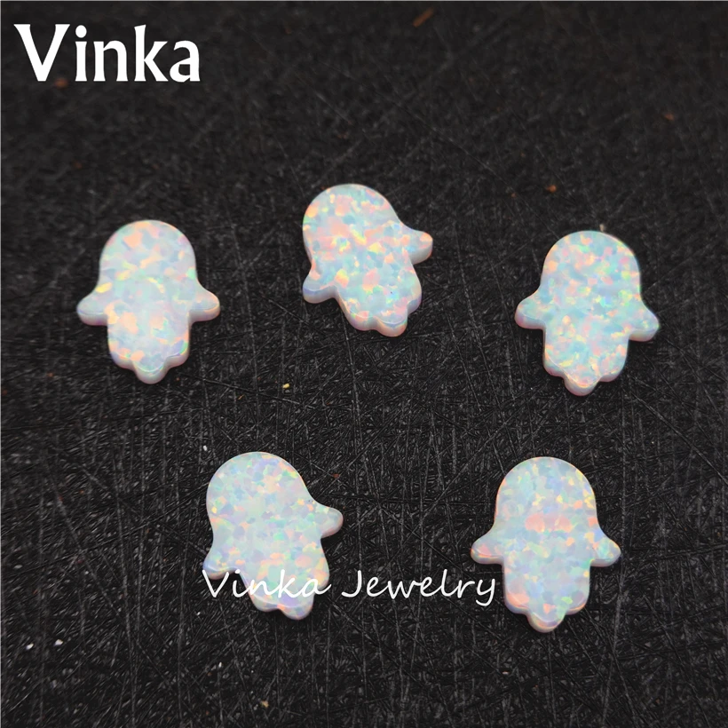 10pcs/lot Wholesale 11x13mm Opal Hamsa Pendant Charms Synthetic &amp Hand for DIY Jewelry Necklace | Украшения и аксессуары