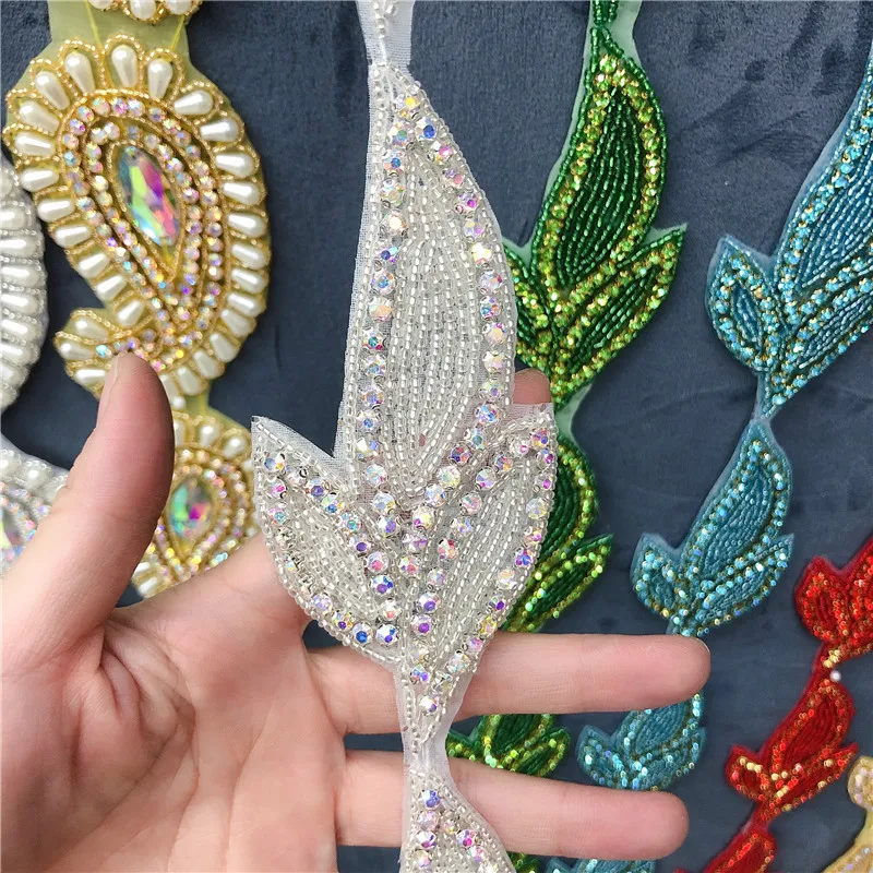 5 ярдов орнамент из кристаллов Стразы горячей фиксации клейкая лента лист с