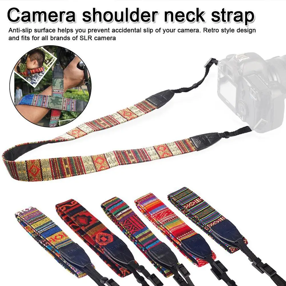 

Vintage Camera Shoulder Neck Strap Belt For Nikon DSLR Panasonic Sony SLR Callio Canon I6W7