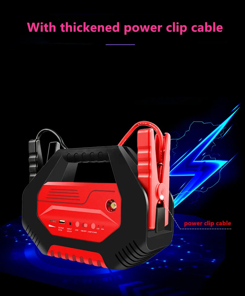 

OBDIICAT-TM39 Car Jump Starter Power Bank Emergency Car Battery Jump Starter 1000A 12V Auto Starting Device Car Starter Charger