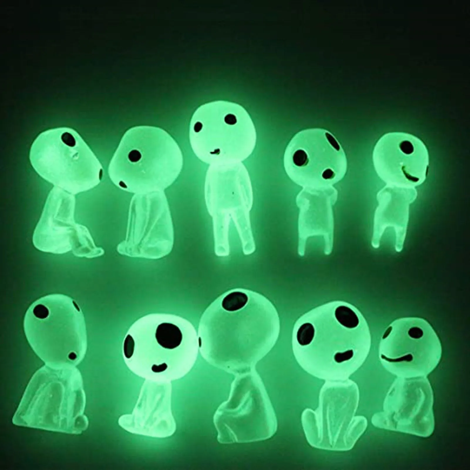 

10 Pcs/set Mini Luminous Elf Forest Guardian Aquarium Flower Pot Decoration Ornaments Children's Room Decoration Doll Ornaments