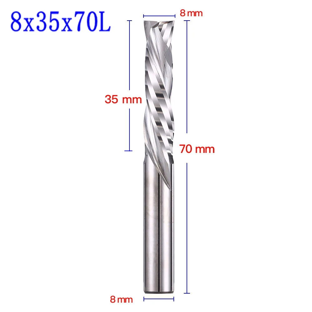 値段 CNC工作機械用の2つのフルートを備えたプラスチック製CNCフライス盤用の切断機,10個,8x35x70l