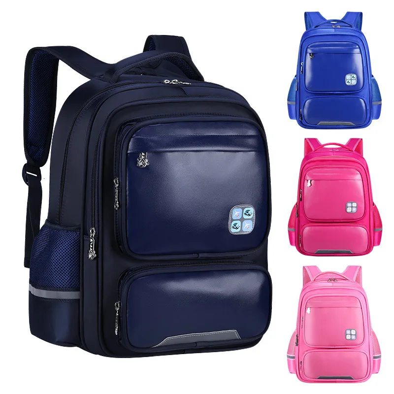 Bags Waterproof PU Leather backpacks Children School 2023 Girls Boy Primary Students school Backpack Schoolbag Kids satchel