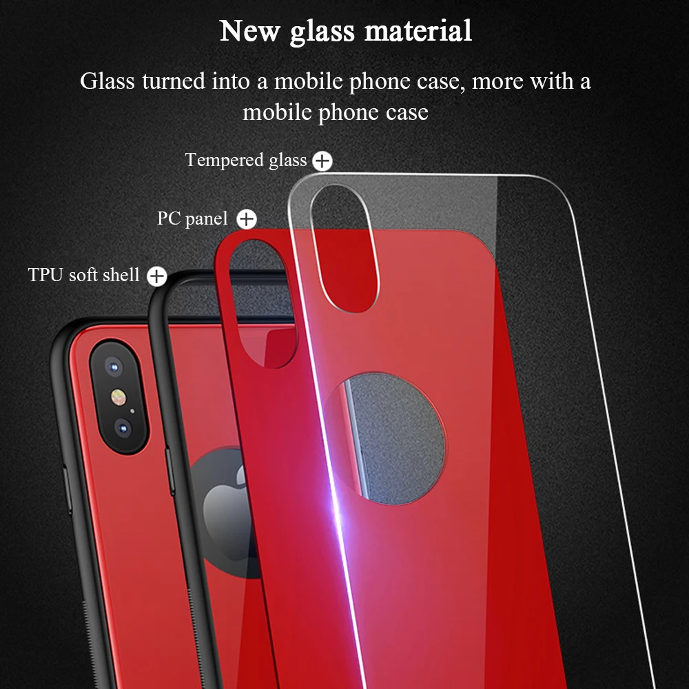 Роскошный стеклянный чехол для iPhone 6 7 8 Plus X XS XR MAX 7plus plus 6G 6S зеркальный из