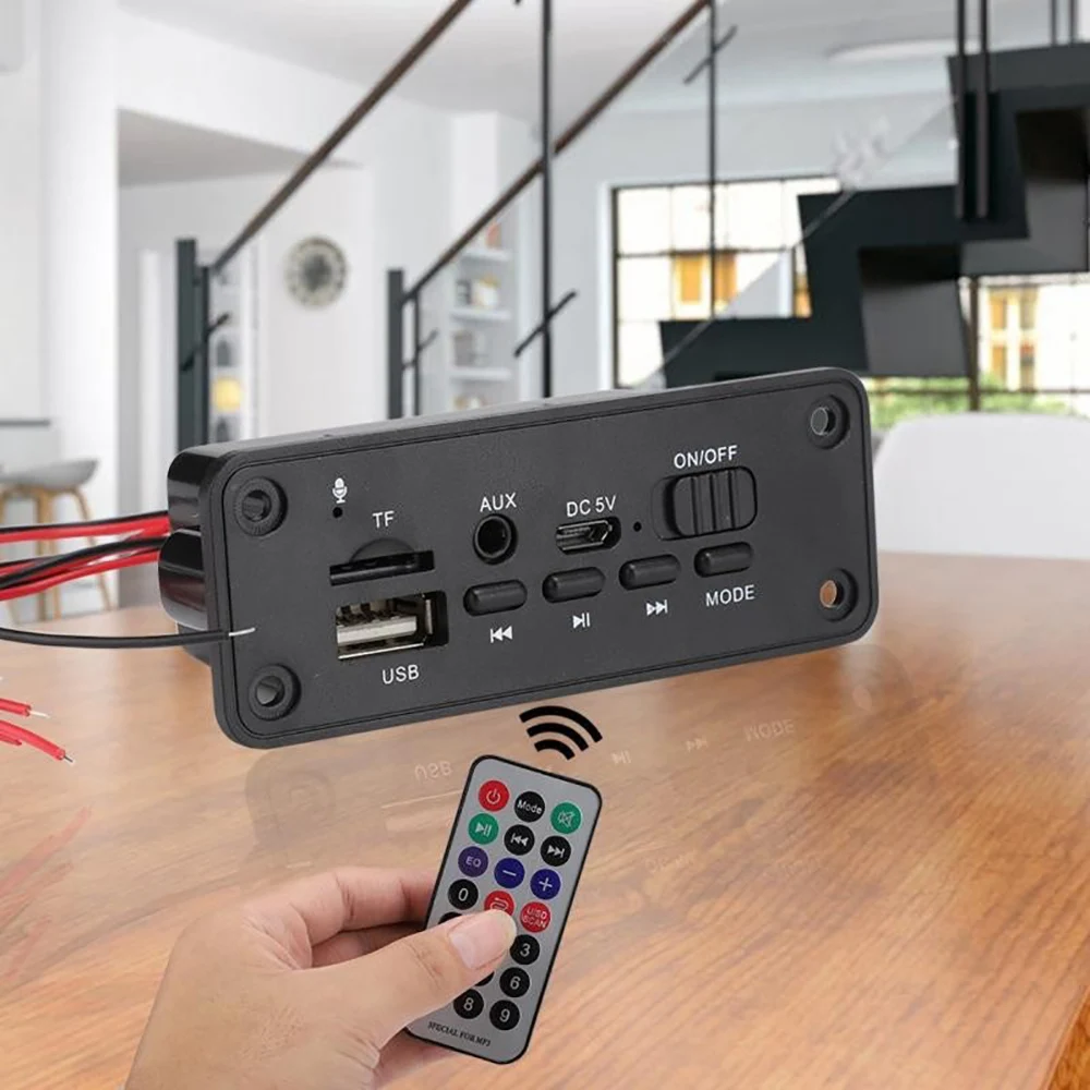 Mp3 плеер Onever с Bluetooth 5 0 декодер плата 2x3 Вт динамик автомобильный FM радиомодуль В TF