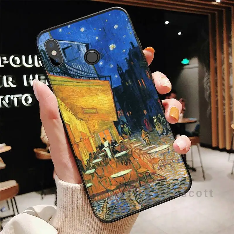 

Van Gogh Skull Tardis Phone Case For Xiaomi Redmi Note 4 4x 5 6 7 8 pro S2 PLUS 6A PRO