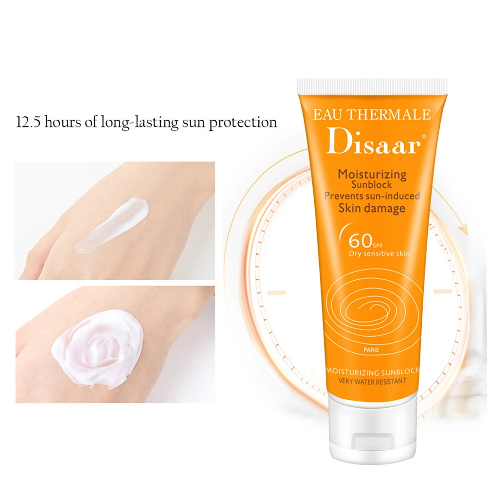 

Hot sell Sunscreen suncream makeup facial shields primer skincare Broad-Spectrum Anti Oxidant Prevent sunburn SPF60PA++ shipping