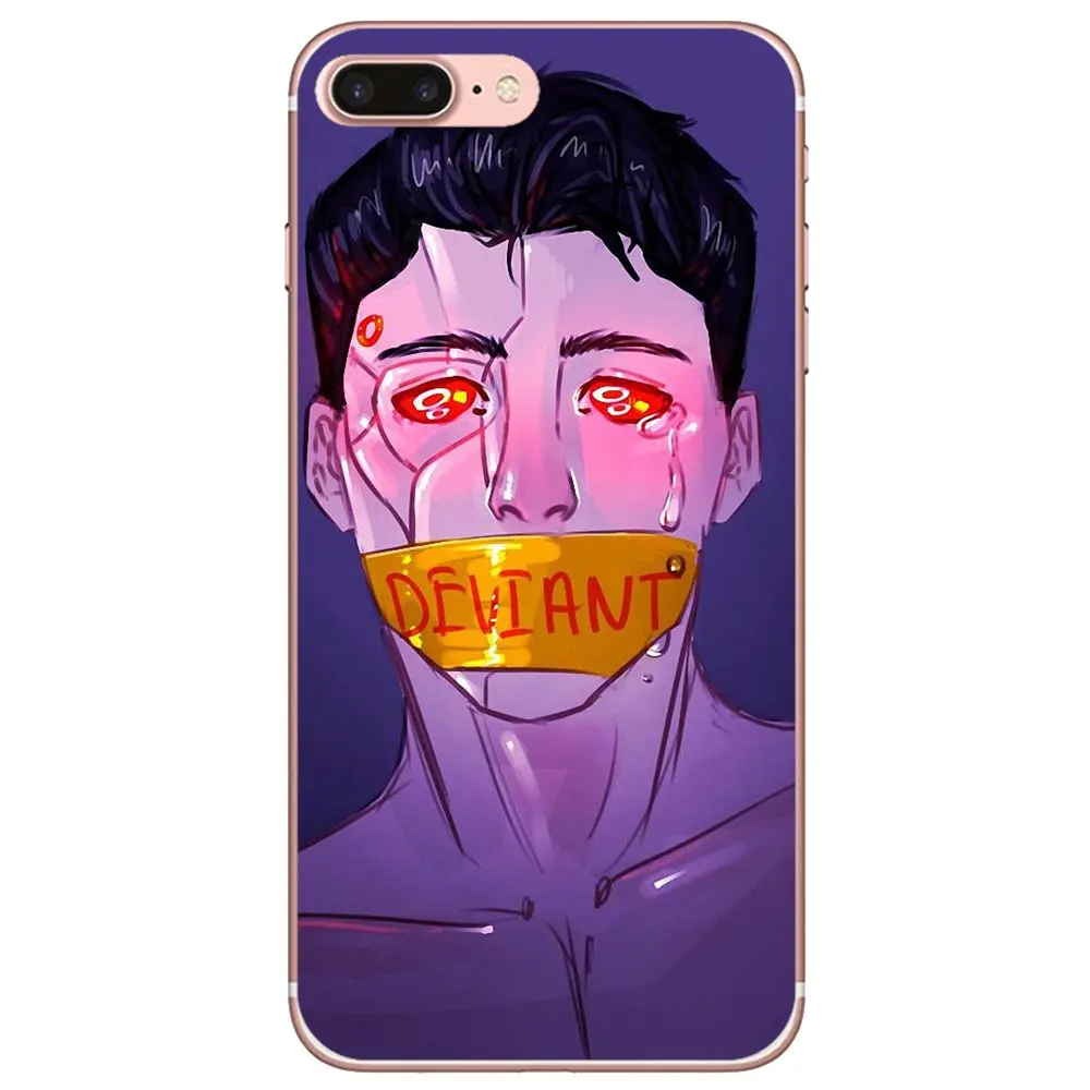 Детройт стать человеком Мягкий Силиконовый ТПУ чехол для iPhone 10 11 12 13 Mini Pro 4S SE 5C 6 6S 7