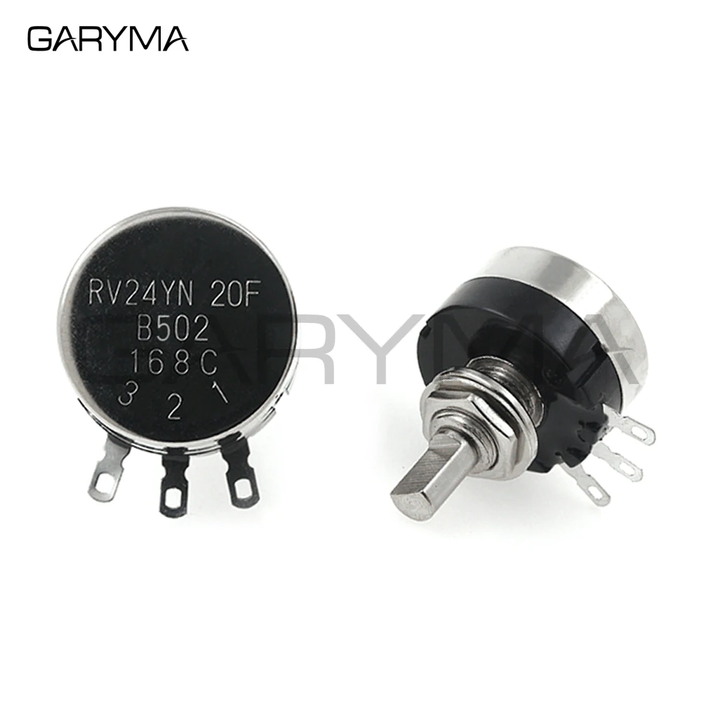RV24YN20F B103 B502 RV24YN 2W 5K 10K вращающийся потенциометр углеродной пленки | Электронные