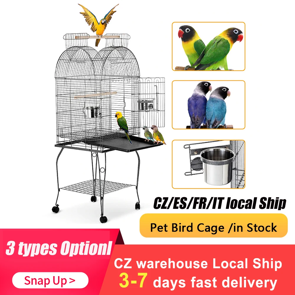 Клетка для домашних птиц Металл Широкий высокий большой Ёмкость клетка