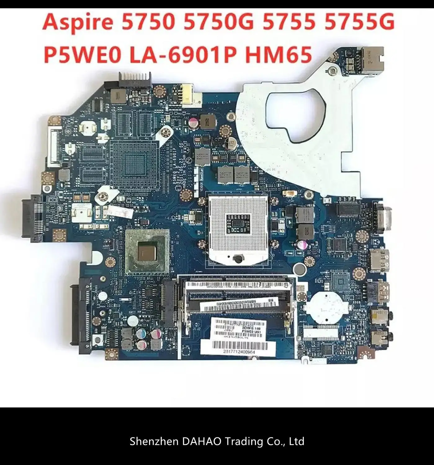 Материнская плата MB.R9702.003 для ноутбука ACER Aspire 5750 5750G 5755 5755G материнская ПК MBR9702003 HM65