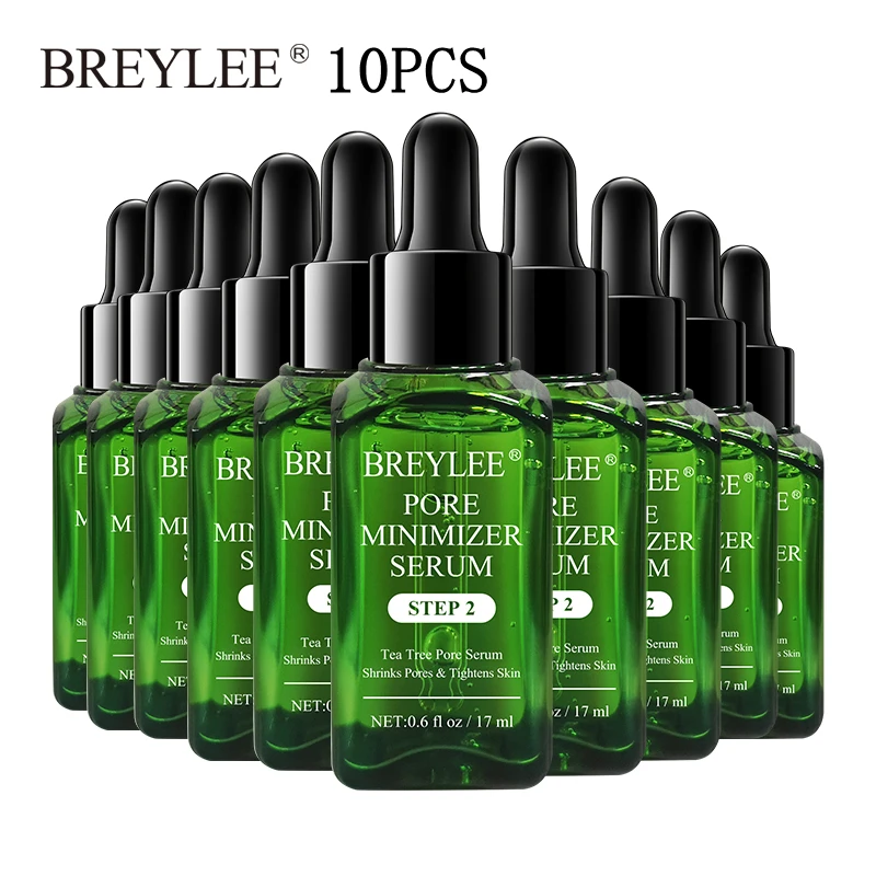 

BREYLEE 10PCS Pore Refining Serum Shrink Pores Tightens Skin Care Essence Moisturizing Whitening Anti-aging Oil Control Essence