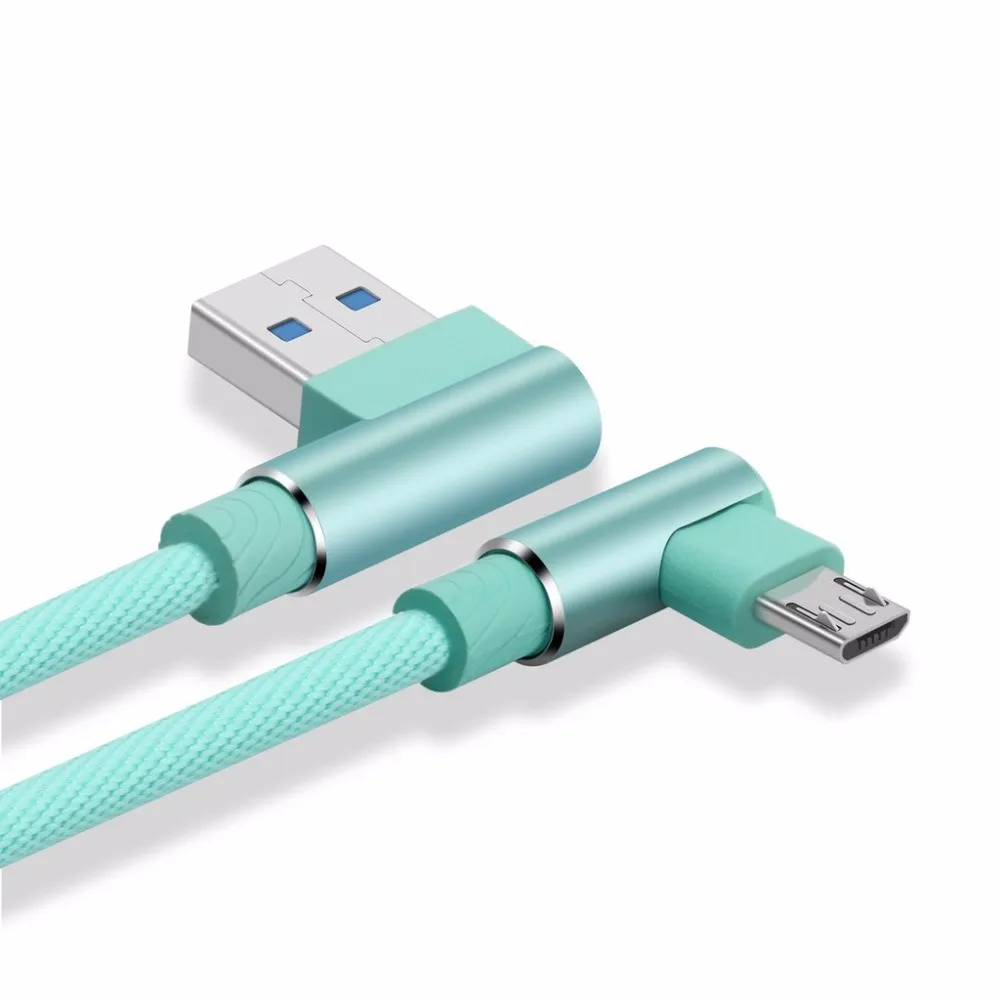 L-образный разъем Micro USB кабель для синхронизации данных более быстрый зарядный