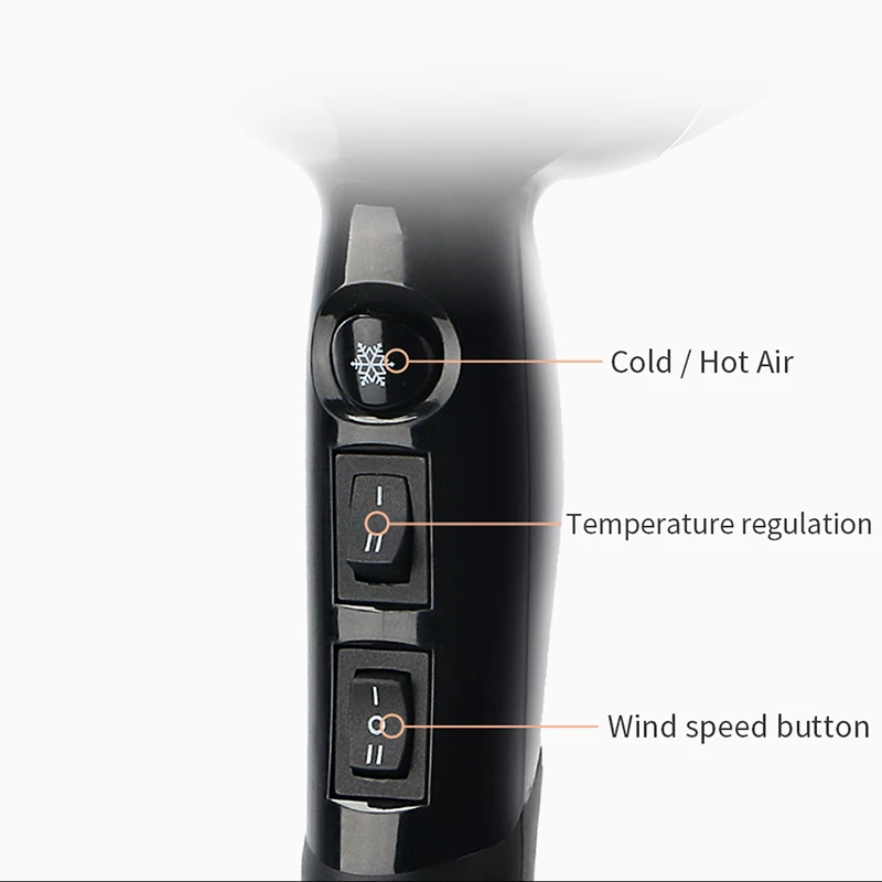FMK Фены профессиональный фен для волос отрицательный ионный электрический 2200 Вт