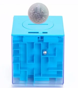 Maze Bank 3D куб головоломка модель Куба деньги Лабиринт банк Копилка для монет Чехол для коллекции коробка игра в мозги забавные гаджеты интересные игрушки для детей - Цвет: Maze Bank
