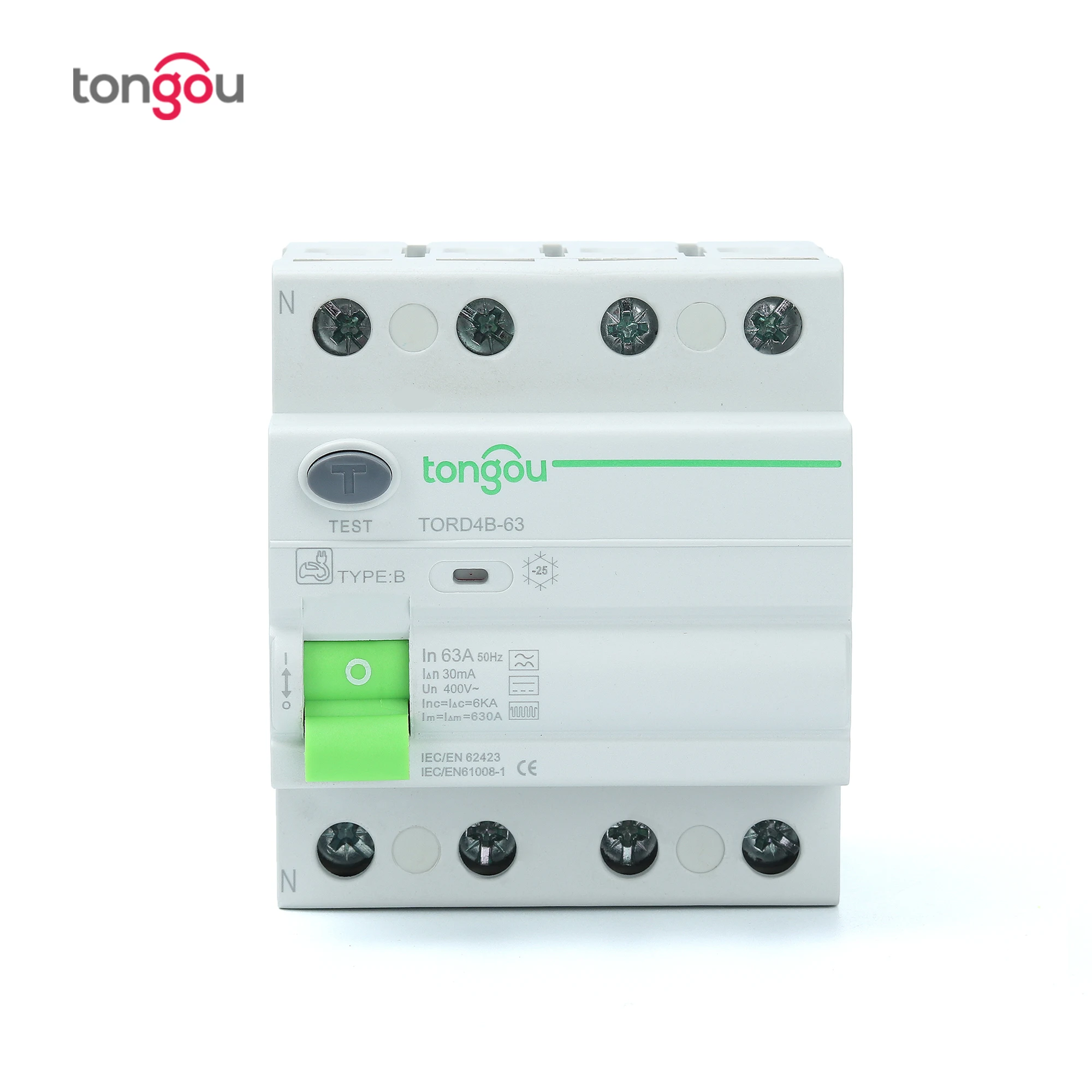 Выключатель тока утечки на землю TONGOU RCCB RCD 4P 63 А 30 мА 300 тип B 6 ка | Обустройство дома