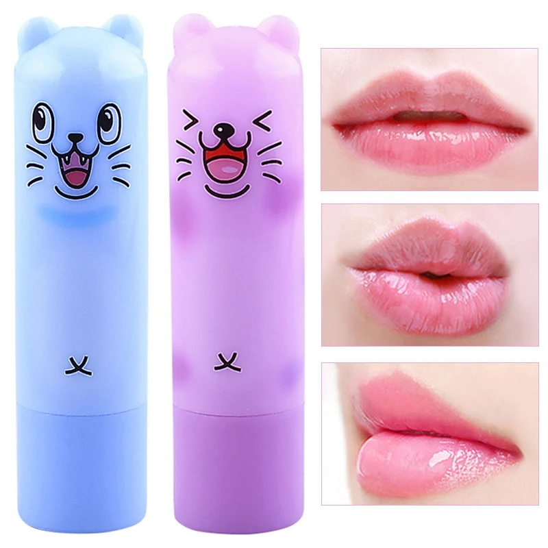 

1PC Pure natural ingredients Moisturizing Lipstick Lip Balm Fix Dry Lips Anti Aging Long Lasting Portable Cute Cartoon Lip Care